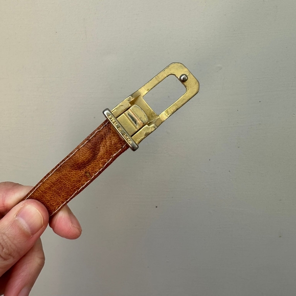 Vintage Italian Snake Leather Belt - Picture 3 of 4